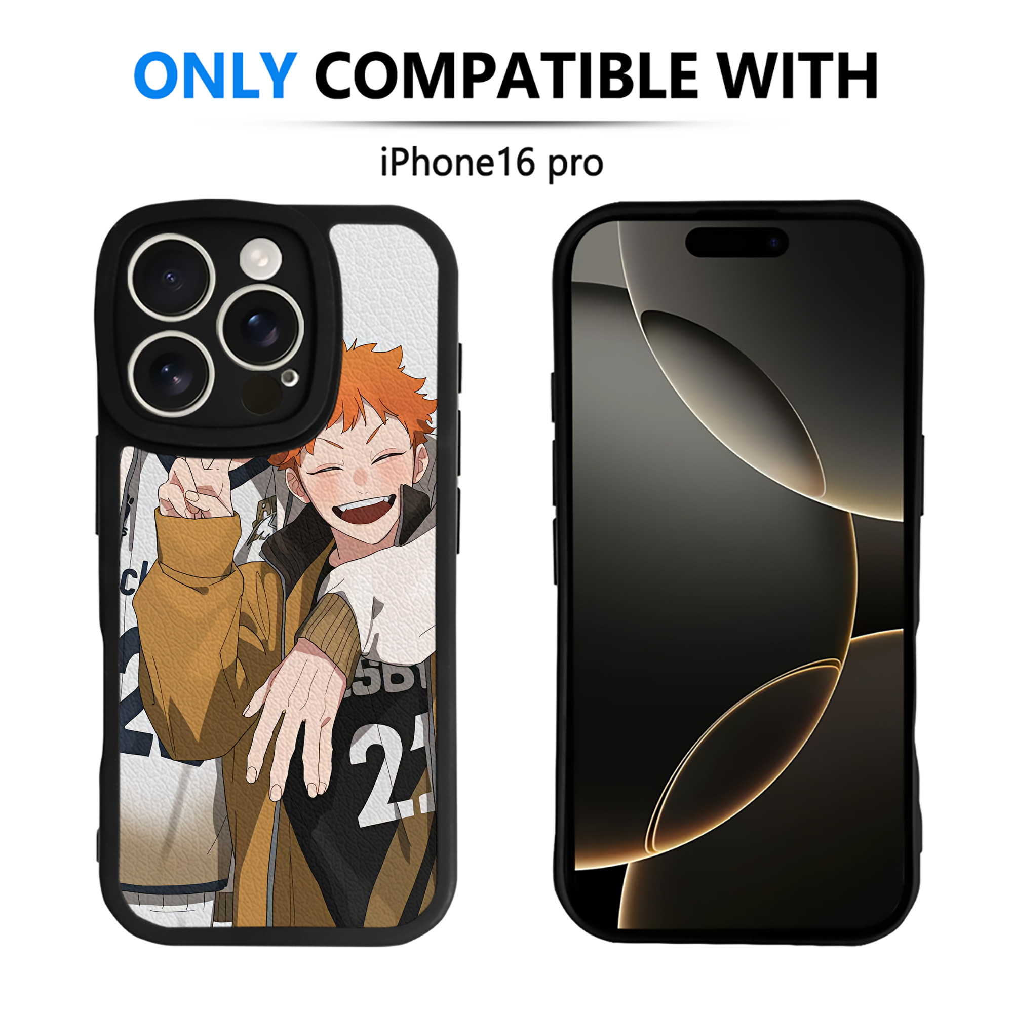 （画像用） ハイキュー!! Haikyu!! 【iPhone 16シリーズ対応】シリコンスマホケース（レザー調） 材質：シリコン